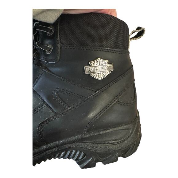 Harley-Davidson Leather Motorcycle Boots Men’s 10.5 Black Lace Up Riding Boots main image 9
